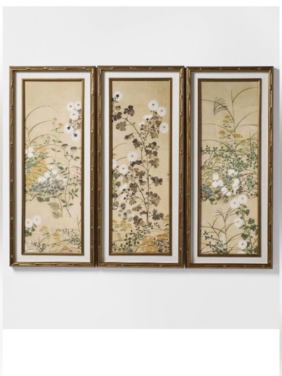 Studio McGee Other - (Set of 3) 12"x28" Floral Wall Art - Threshold designed with Studio McGee